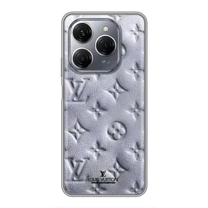 Текстурний Чохол Louis Vuitton для Техно Спарк 20 Про (Білий ЛВ)