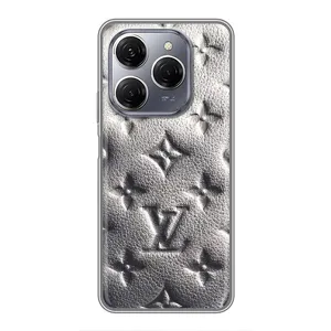 Текстурний Чохол Louis Vuitton для Техно Спарк 20 Про (Бежевий ЛВ)