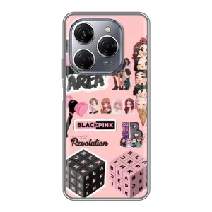 Чохли з картинкою для TECNO Spark 20 Pro (BLACK PINK колаж)