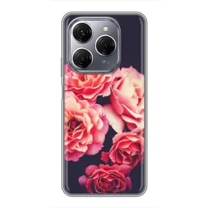 Чехлы с тематикой "ЦВЕТЫ" на TECNO Spark 20 Pro (Бутоны)