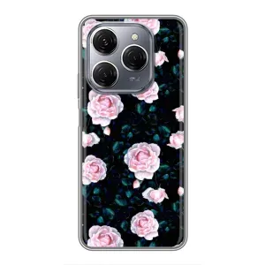 Чехлы с принтом Розочки для TECNO Spark 20 Pro (Чайные розы)