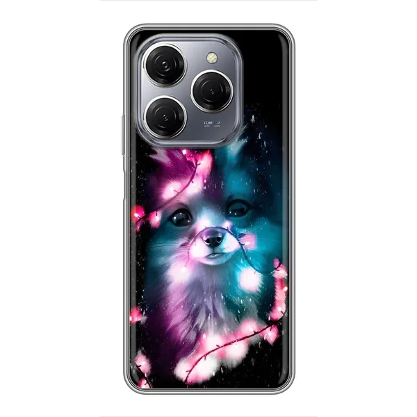 Чехол с рисунком «Черная Лиса» для TECNO Spark 20 Pro Чехол с рисунком «Черная Лиса» для TECNO Spark 20 Pro