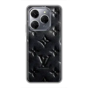 Текстурний Чохол Louis Vuitton для Техно Спарк 20 Про (Чорний ЛВ)