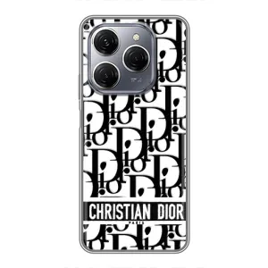 Чохол (Dior, Prada, YSL, Chanel) для TECNO Spark 20 Pro (Christian Dior)
