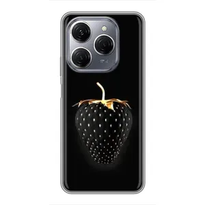 Чехол с изображением вкусной еды для TECNO Spark 20 Pro (Чёрная клубника)