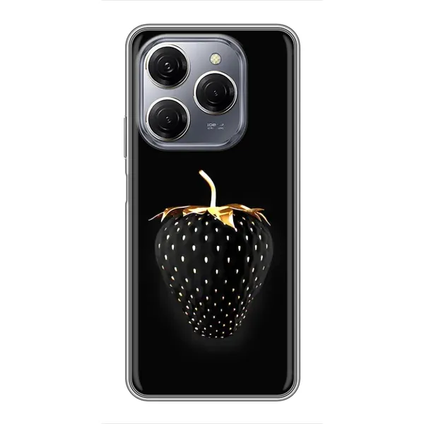 Чехол с рисунком «Чёрная клубника» для TECNO Spark 20 Pro Чехол с рисунком «Чёрная клубника» для TECNO Spark 20 Pro