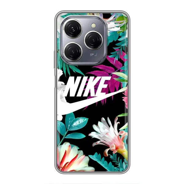 Чехол с рисунком «Цветочный Nike» для TECNO Spark 20 Pro Чехол с рисунком «Цветочный Nike» для TECNO Spark 20 Pro