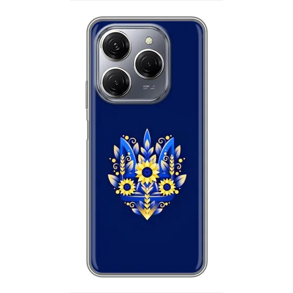 Чехол с рисунком «Цветущий Герб» для TECNO Spark 20 Pro