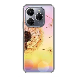Силіконовий Чохол з кульбабками на TECNO Spark 20 Pro (Квітка-кульбаба)