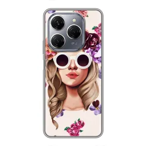 Чохол з картинкою Модні Дівчата TECNO Spark 20 Pro (Дівчина в окулярах)