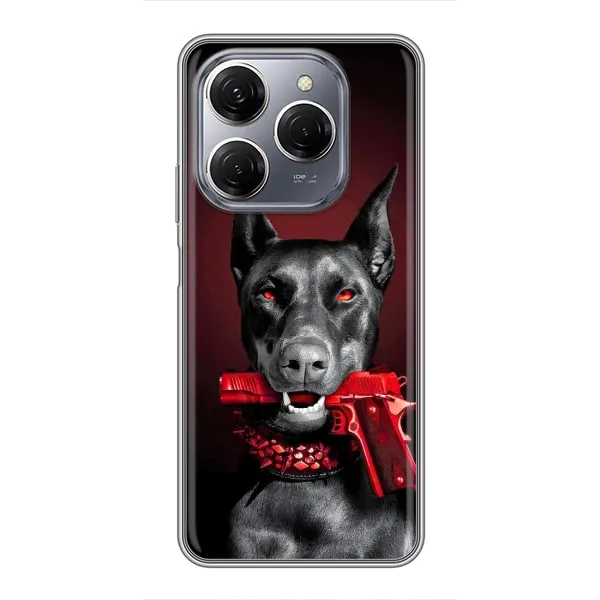 Чехол с рисунком «Доберман злой» для TECNO Spark 20 Pro Чехол с рисунком «Доберман злой» для TECNO Spark 20 Pro