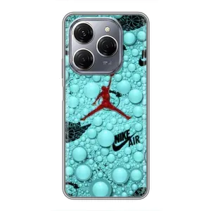 Силіконовый Чохол Nike Air Jordan на Техно Спарк 20 Про (Джордан Найк)