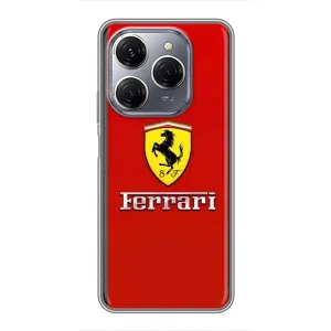 Силиконовый бампер с картинкой машины на TECNO Spark 20 Pro (Ferrari Logo)