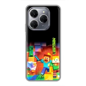 Чохли для TECNO Spark 20 Pro (Персонажі МайнКрафт) (Герой Майнкрафт)