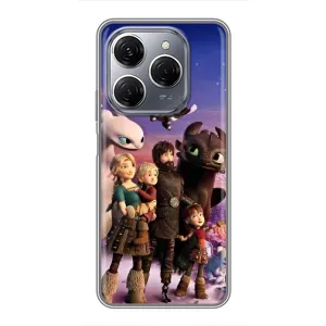 Чехол дракон Беззубик для TECNO Spark 20 Pro (Герои дракона)
