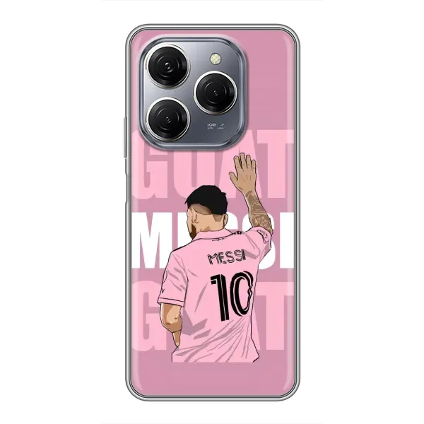 Чехол с рисунком «GOAT MESSI» для TECNO Spark 20 Pro Чехол с рисунком «GOAT MESSI» для TECNO Spark 20 Pro