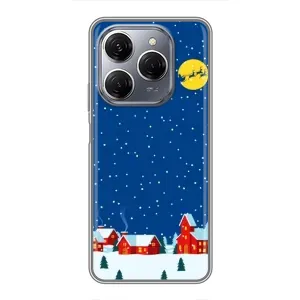 Силиконовый бампер на рождество для TECNO Spark 20 Pro (Город в снегу)
