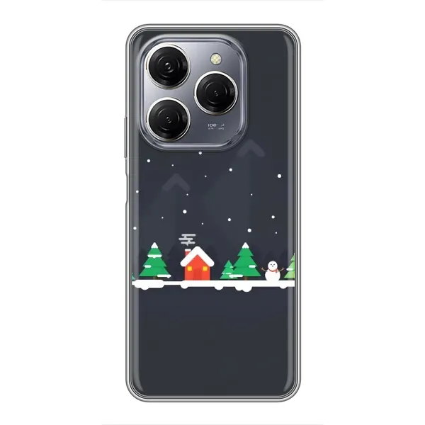 Чехол с рисунком «Город зимний» для TECNO Spark 20 Pro Чехол с рисунком «Город зимний» для TECNO Spark 20 Pro