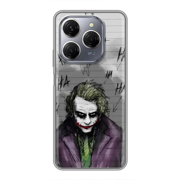 Чехол с рисунком «Joker клоун» для TECNO Spark 20 Pro Чехол с рисунком «Joker клоун» для TECNO Spark 20 Pro