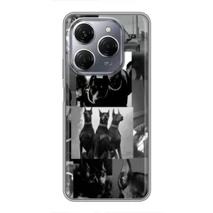 Чохол ДОБЕРМАН для TECNO Spark 20 Pro (Колаж Доберман)