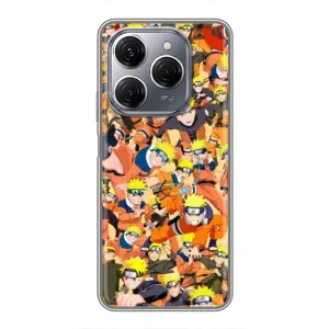 Чехлы с принтом Наруто на TECNO Spark 20 Pro (Коллаж Наруто)