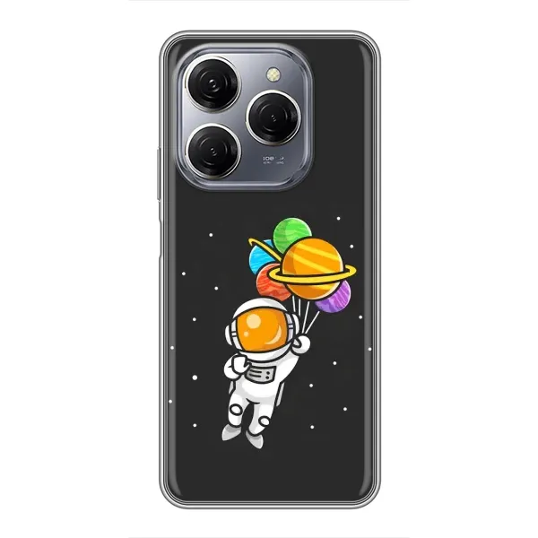 Чехол с рисунком «Космонавт с шариками» для TECNO Spark 20 Pro Чехол с рисунком «Космонавт с шариками» для TECNO Spark 20 Pro