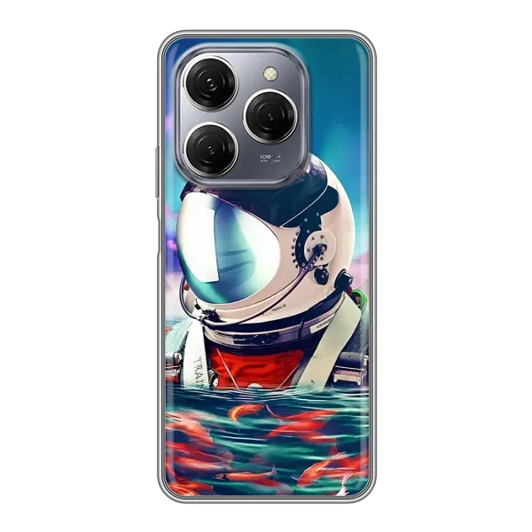 Чехол с рисунком «Космонавт в воде» для TECNO Spark 20 Pro Чехол с рисунком «Космонавт в воде» для TECNO Spark 20 Pro