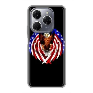Чохол Прапор USA для TECNO Spark 20 Pro (Крила США)