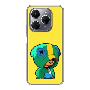 Чехол Бравл Старс для TECNO Spark 20 Pro (Леон (LEON))