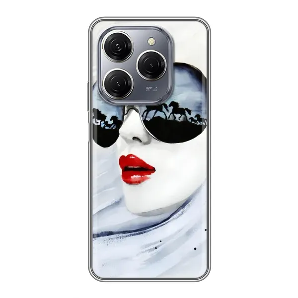 Чехол с рисунком «Любительница коней» для TECNO Spark 20 Pro Чехол с рисунком «Любительница коней» для TECNO Spark 20 Pro