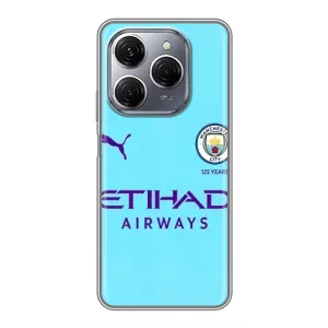Силиконовые Чехлы принт Футбол на TECNO Spark 20 Pro (Man City)