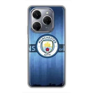 Силиконовые Чехлы принт Футбол на TECNO Spark 20 Pro (ManCity)