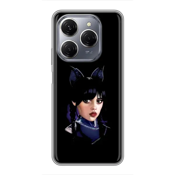 Чехол с рисунком «Милая Уэнсдей» для TECNO Spark 20 Pro Чехол с рисунком «Милая Уэнсдей» для TECNO Spark 20 Pro