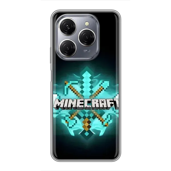 Чехол с рисунком «MineCraft 2» для TECNO Spark 20 Pro