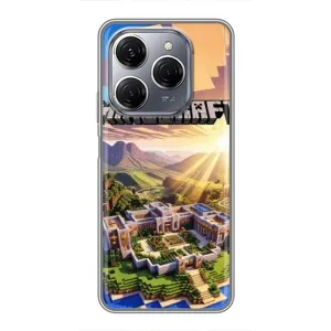 Чехол майнкрафт для TECNO Spark 20 Pro