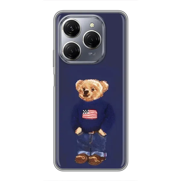 Чехол с рисунком «Мишка USA» для TECNO Spark 20 Pro