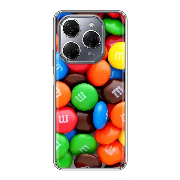 Чехол с рисунком «Разноцветные M&M'S» для TECNO Spark 20 Pro Чехол с рисунком «Разноцветные M&M'S» для TECNO Spark 20 Pro