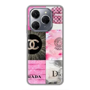 Чохол (Dior, Prada, YSL, Chanel) для TECNO Spark 20 Pro (Модніца)
