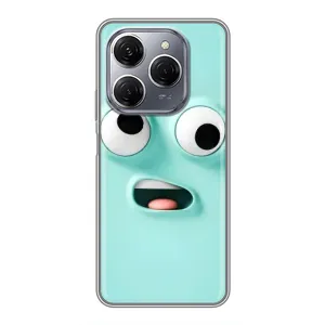 Силиконовые Чехлы (смешные стикеры) для TECNO Spark 20 Pro (Забавное мятное лицо)