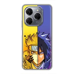 Купить Чехлы на телефон с принтом Anime для TECNO Spark 20 Pro (Naruto Vs Sasuke)