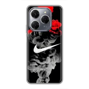 Силіконовый Чохол на TECNO Spark 20 Pro з картинкою НАЙК (Nike дим)