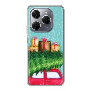 Чехол Новогодняя Елка на TECNO Spark 20 Pro (Новогодние подарки)
