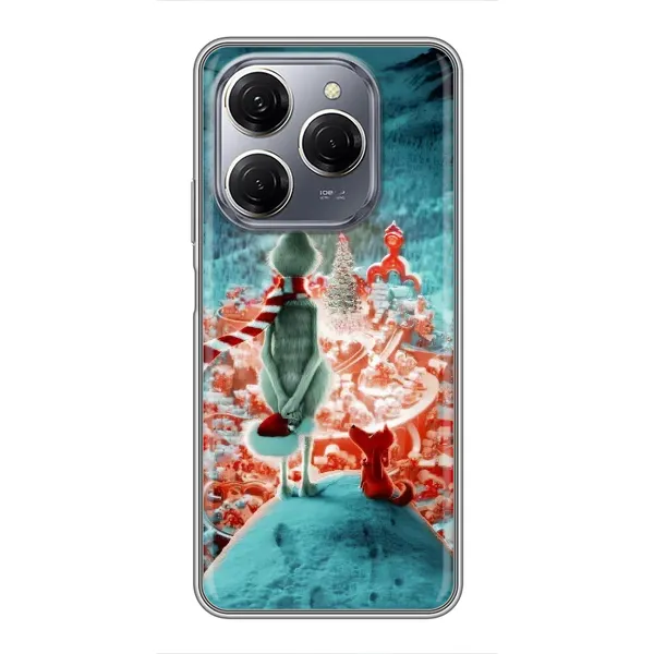 Чехол с рисунком «Новогодний Гринч» для TECNO Spark 20 Pro Чехол с рисунком «Новогодний Гринч» для TECNO Spark 20 Pro