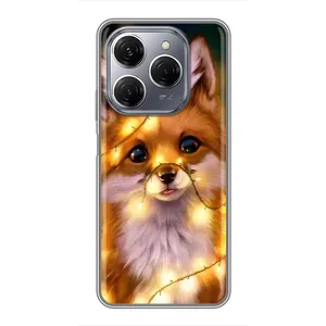 Чохол з Лисичкою для TECNO Spark 20 Pro (Новорічне лисеня)