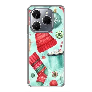 Чехол Санта Клаус для TECNO Spark 20 Pro (Одежда)