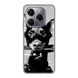 Чохол ДОБЕРМАН для TECNO Spark 20 Pro (Небезпечний доберман)