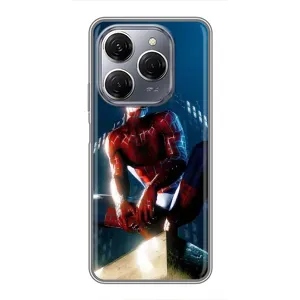 Чехол Супергерой Человека Паука на TECNO Spark 20 Pro (Паук на доме)