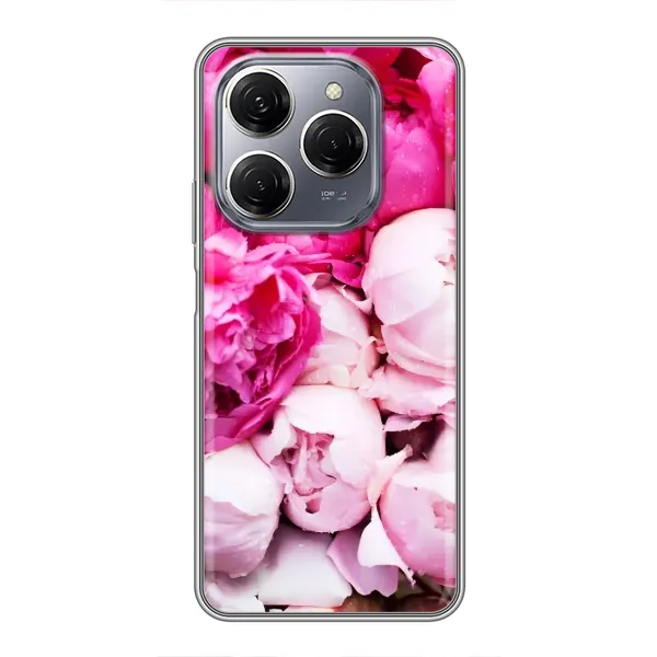 Чехол с рисунком «Пионы» для TECNO Spark 20 Pro Чехол с рисунком «Пионы» для TECNO Spark 20 Pro
