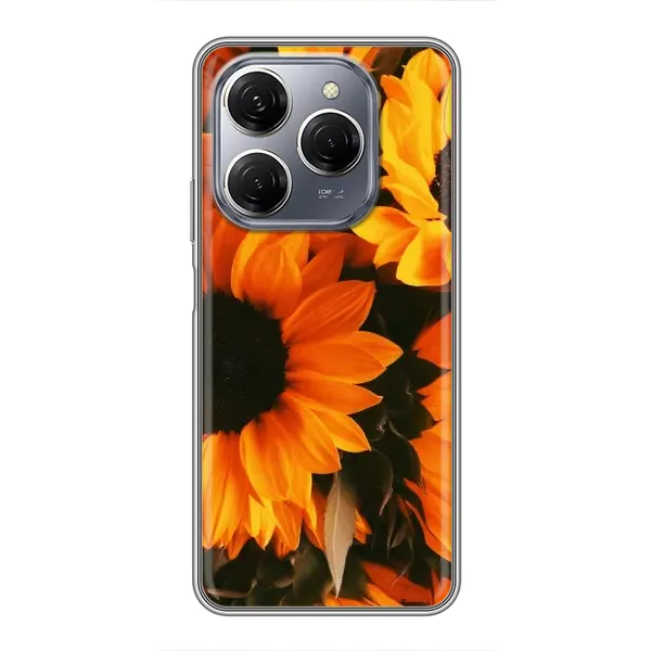 Чехол с рисунком «подсолнухи» для TECNO Spark 20 Pro Чехол с рисунком «подсолнухи» для TECNO Spark 20 Pro