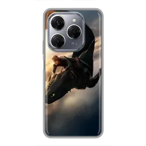 Чехол дракон Беззубик для TECNO Spark 20 Pro (Полет Беззубика)